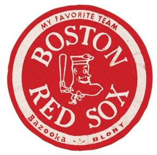 1958 Bazooka Felt Patches Boston Red Sox